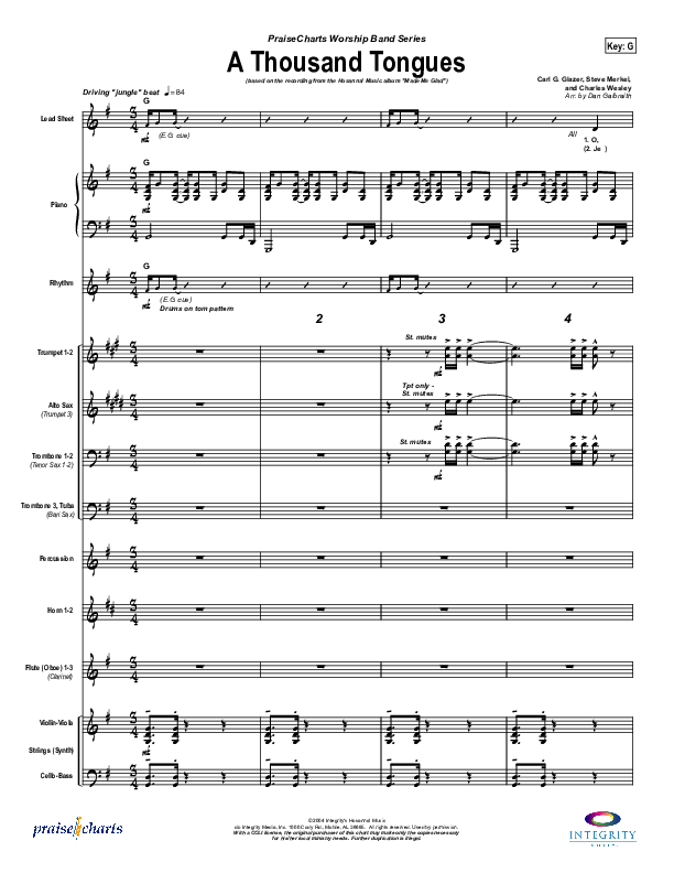 A Thousand Tongues (O For a Thousand Tongues) Orchestration (Michael Neale)