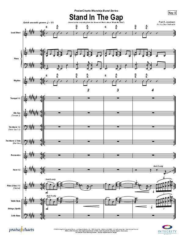 Stand In the Gap Conductor's Score (Michael Neale)