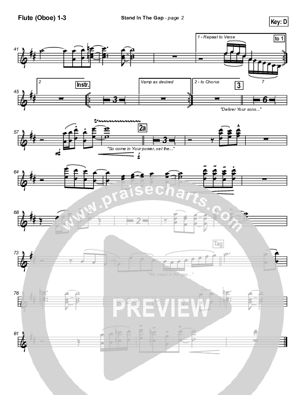 Stand In the Gap Flute/Oboe 1/2/3 (Michael Neale)