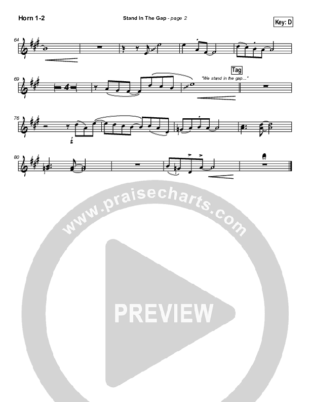 Stand In the Gap French Horn 1/2 (Michael Neale)