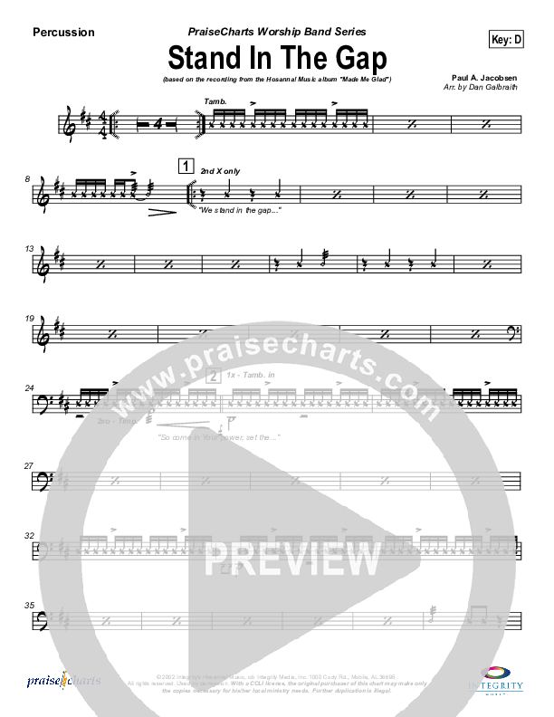 Stand In the Gap Percussion (Michael Neale)