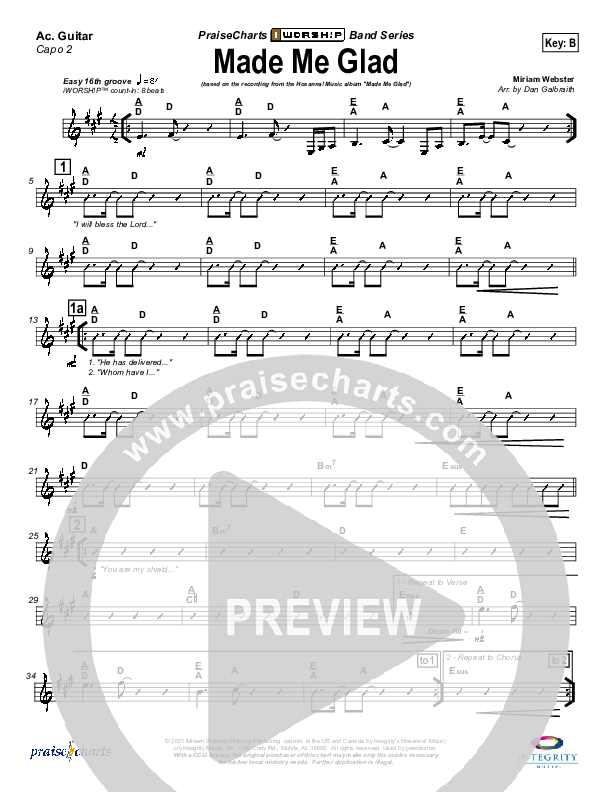 Made Me Glad Acoustic Guitar (Michael Neale)