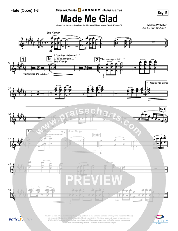 Made Me Glad Wind Pack (Michael Neale)