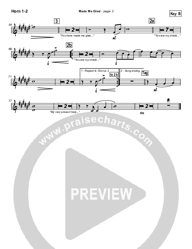 Made Me Glad French Horn 1/2 (Michael Neale)