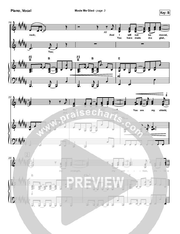 Made Me Glad Piano/Vocal (SATB) (Michael Neale)