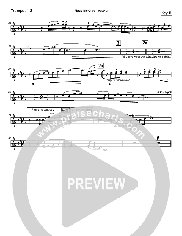 Made Me Glad Trumpet 1,2 (Michael Neale)
