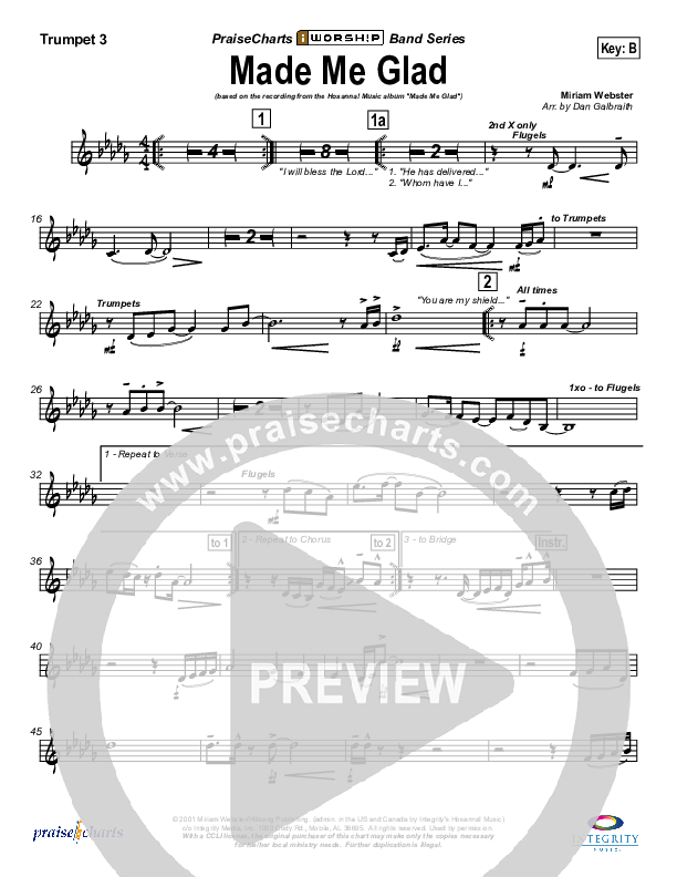 Made Me Glad Trumpet 3 (Michael Neale)