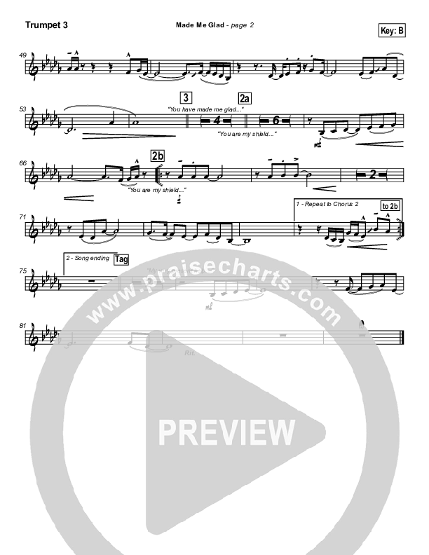 Made Me Glad Trumpet 3 (Michael Neale)