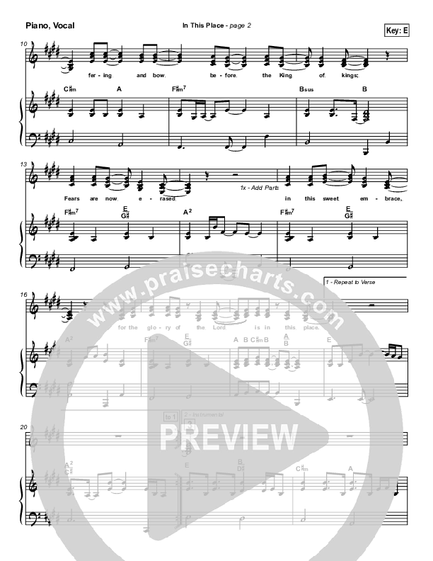 In This Place Piano/Vocal (Michael Neale)