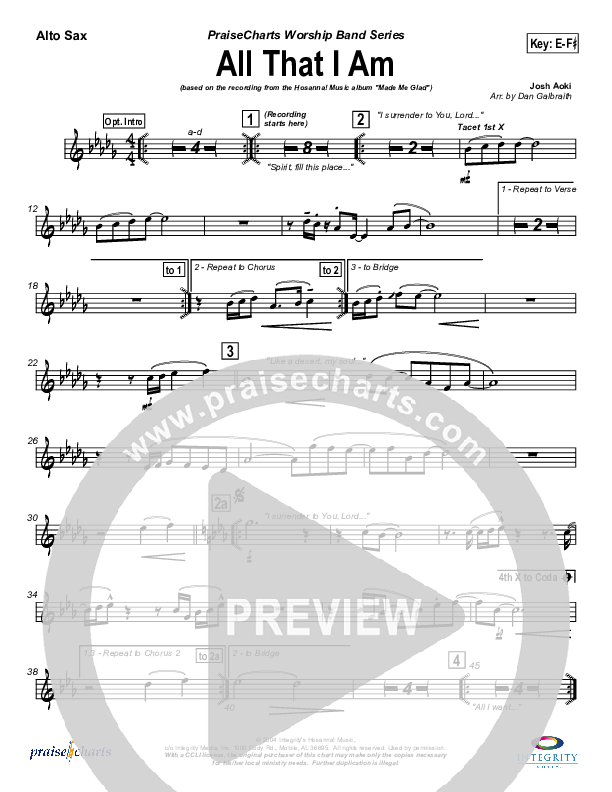 All That I Am Alto Sax (Michael Neale)