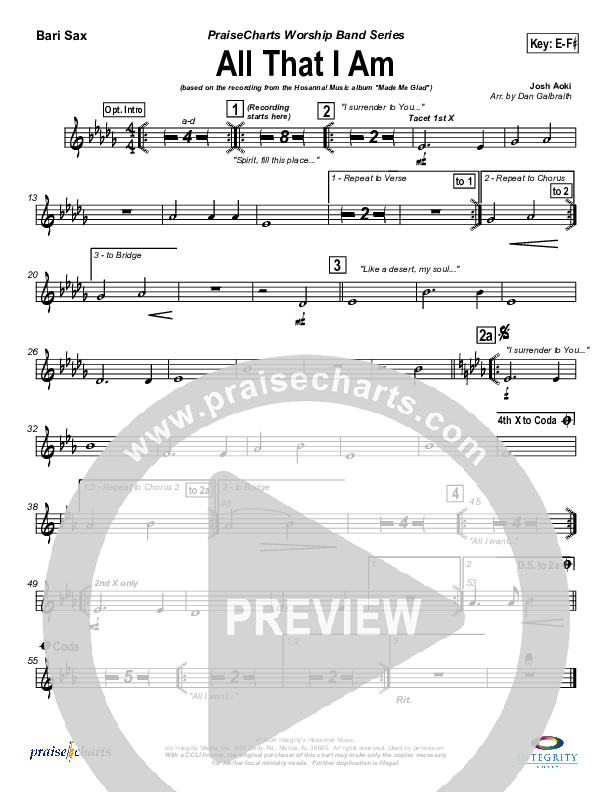 All That I Am Bari Sax (Michael Neale)