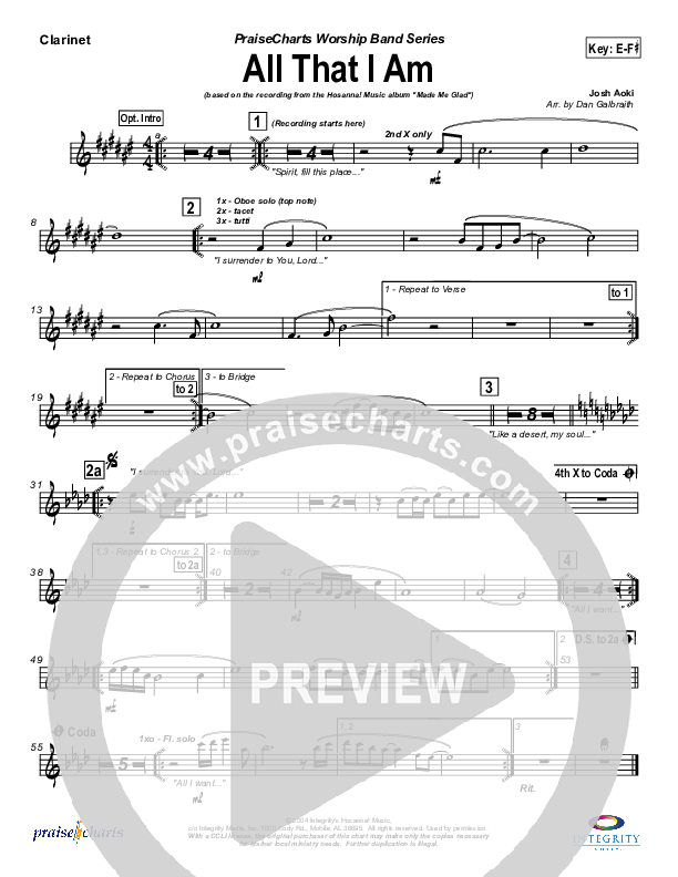 All That I Am Clarinet (Michael Neale)