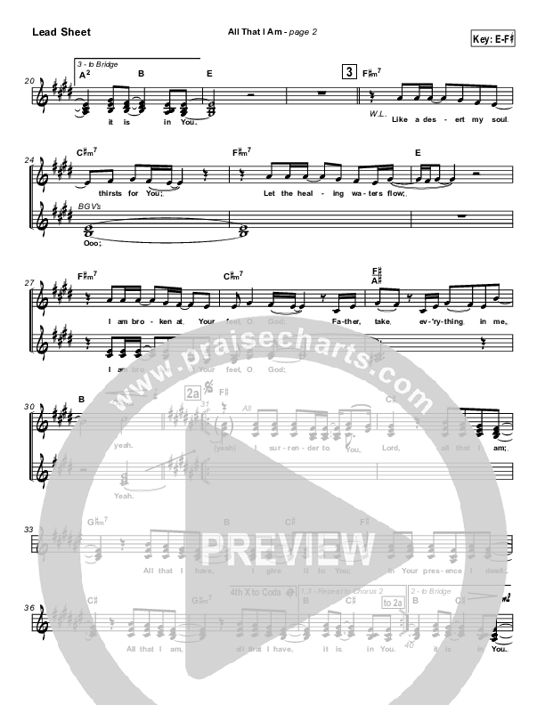 All That I Am Lead Sheet (Michael Neale)