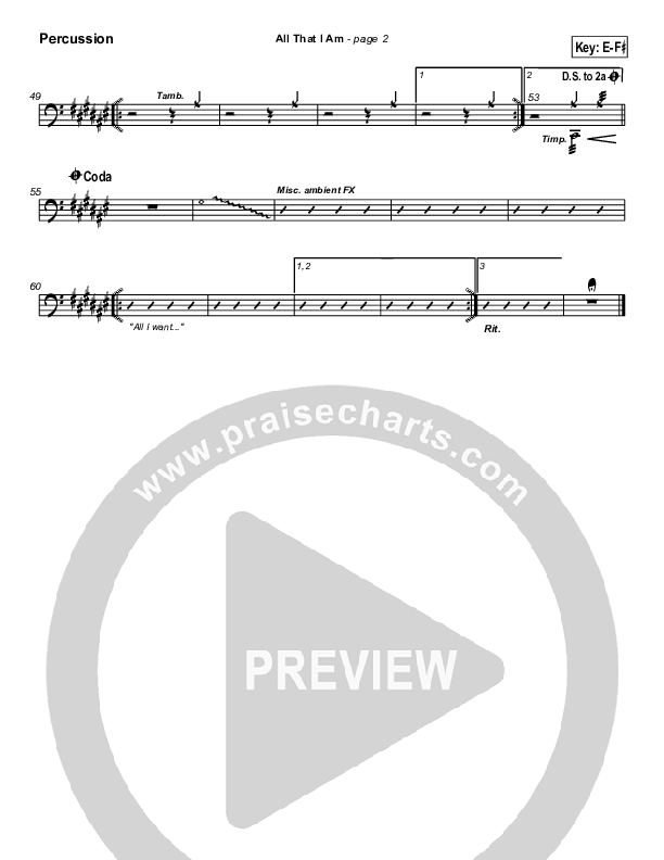 All That I Am Percussion (Michael Neale)