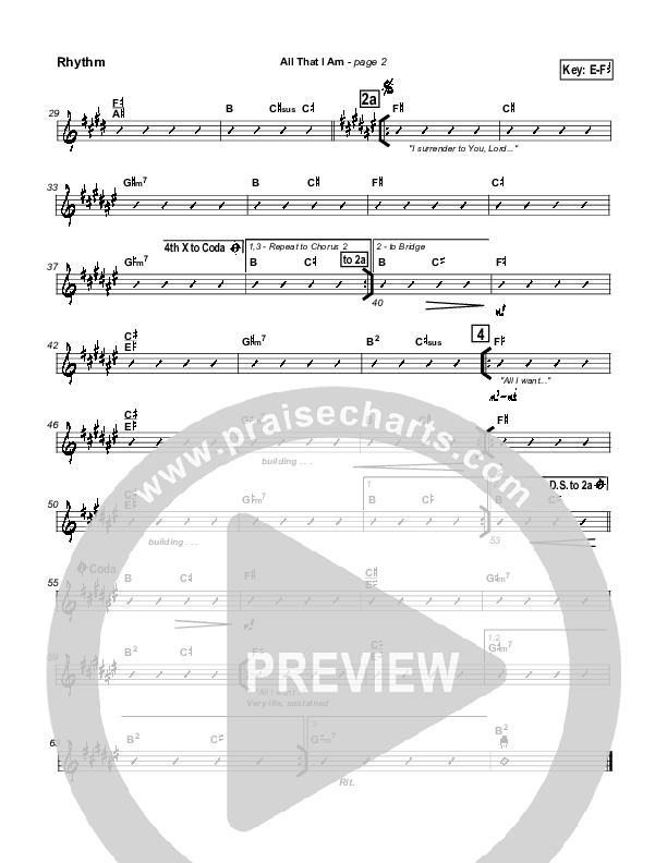 All That I Am Rhythm Chart (Michael Neale)