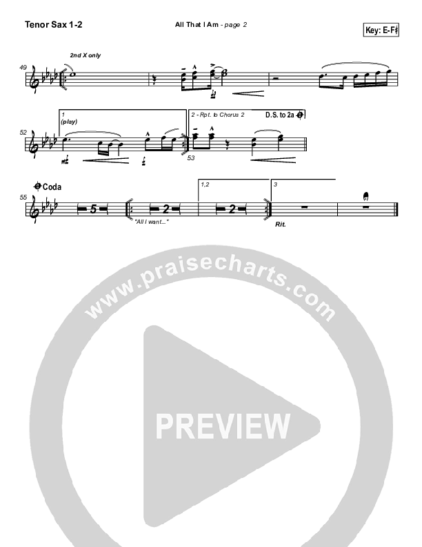 All That I Am Tenor Sax 1/2 (Michael Neale)