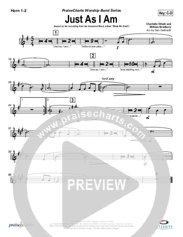 Just As I Am Brass Pack (Michael Neale)