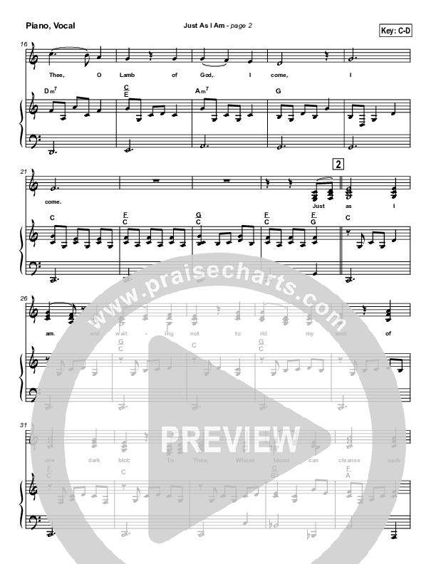 Just As I Am Piano/Vocal (Michael Neale)