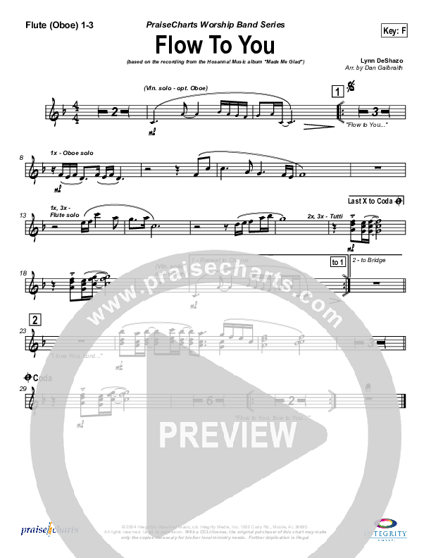 Flow To You Flute/Oboe 1/2/3 (Michael Neale)