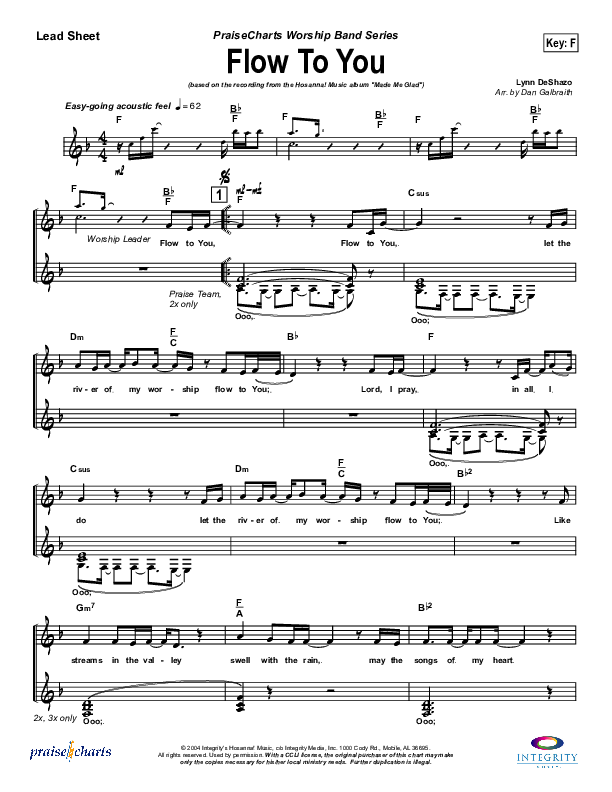 Flow To You Lead Sheet (Michael Neale)