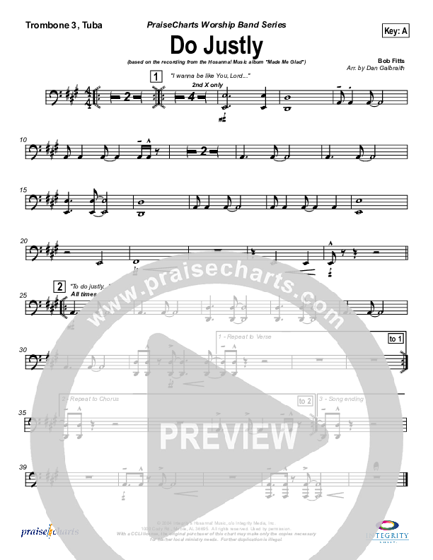 Do Justly Trombone 3/Tuba (Michael Neale)