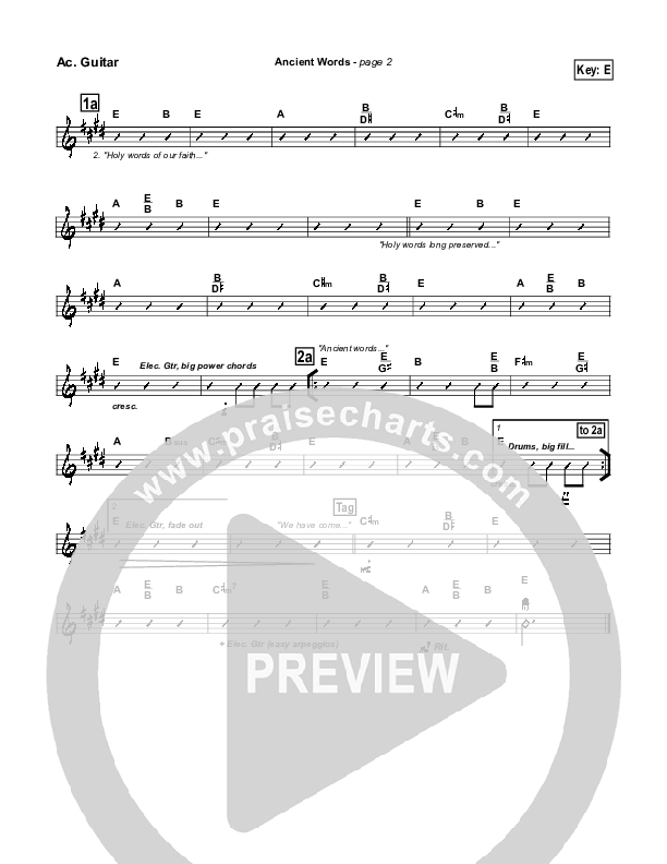 Ancient Words Acoustic Guitar (Robin Mark)