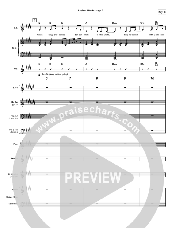 Ancient Words Conductor's Score (Robin Mark)
