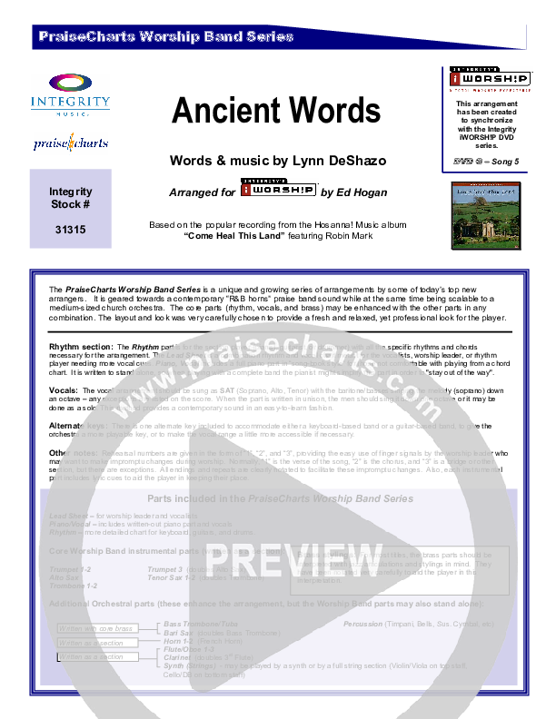 Ancient Words Orchestration (Robin Mark)