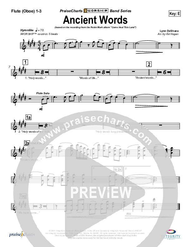 Ancient Words Wind Pack (Robin Mark)