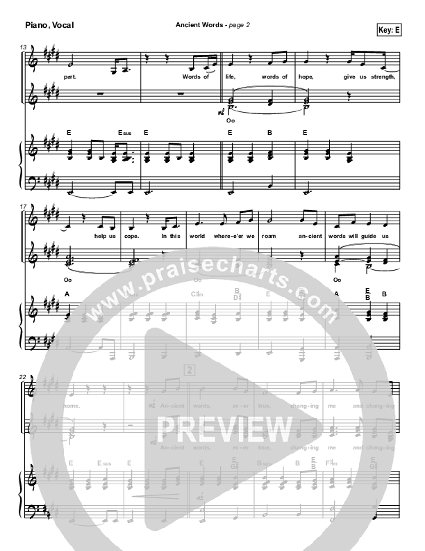 Ancient Words Piano/Vocal Pack (Robin Mark)