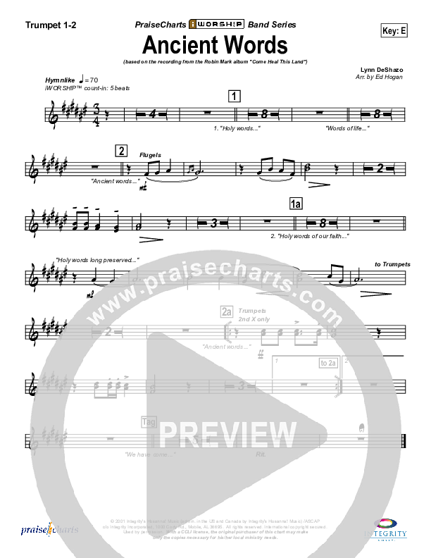 Ancient Words Brass Pack (Robin Mark)