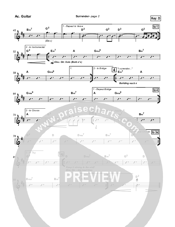 Surrender Acoustic Guitar (Dave Lubben)