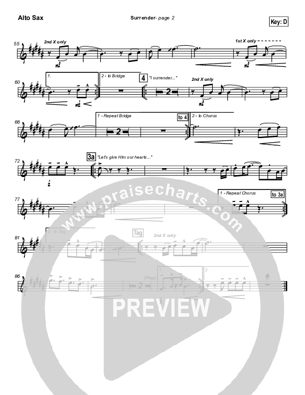 Surrender Alto Sax (Dave Lubben)