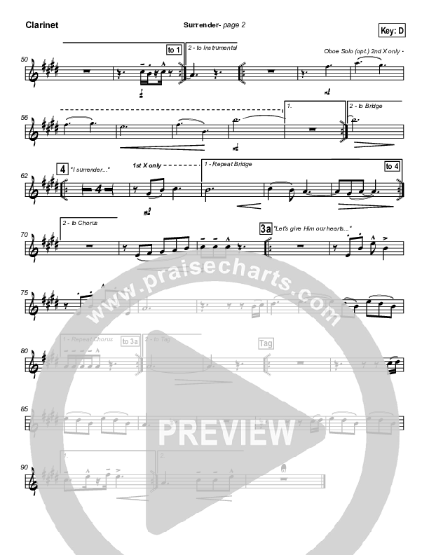 Surrender Clarinet (Dave Lubben)