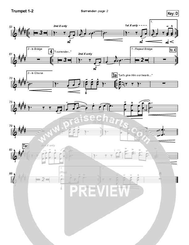 Surrender Trumpet 1,2 (Dave Lubben)