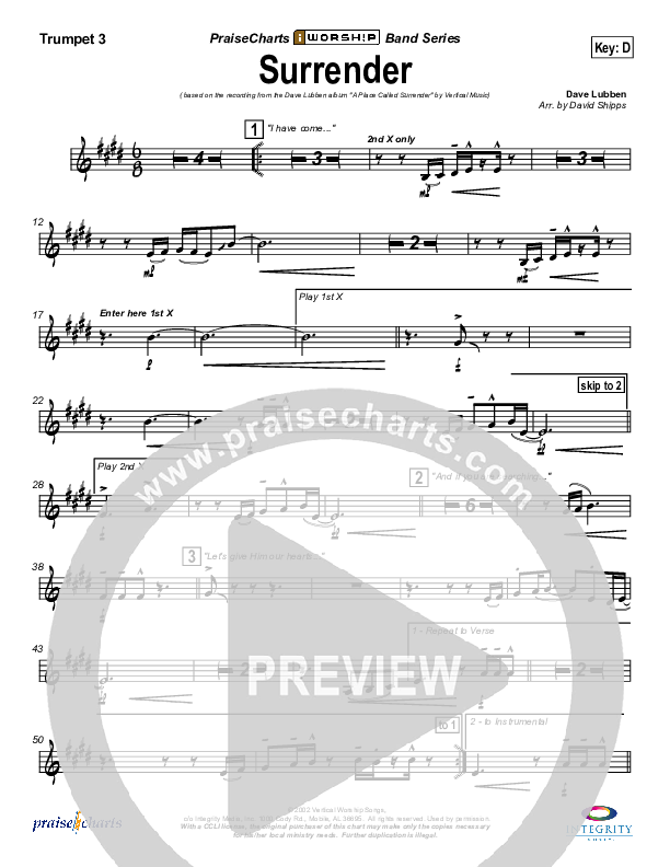 Surrender Trumpet 3 (Dave Lubben)