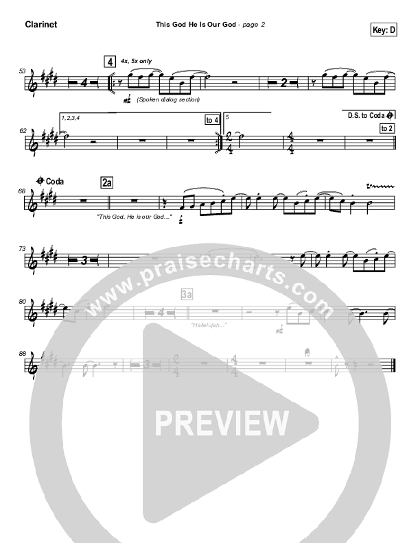 This God He Is Our God Clarinet (Tommy Walker)