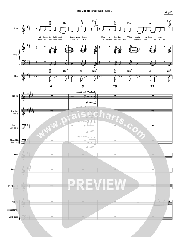 This God He Is Our God Conductor's Score (Tommy Walker)