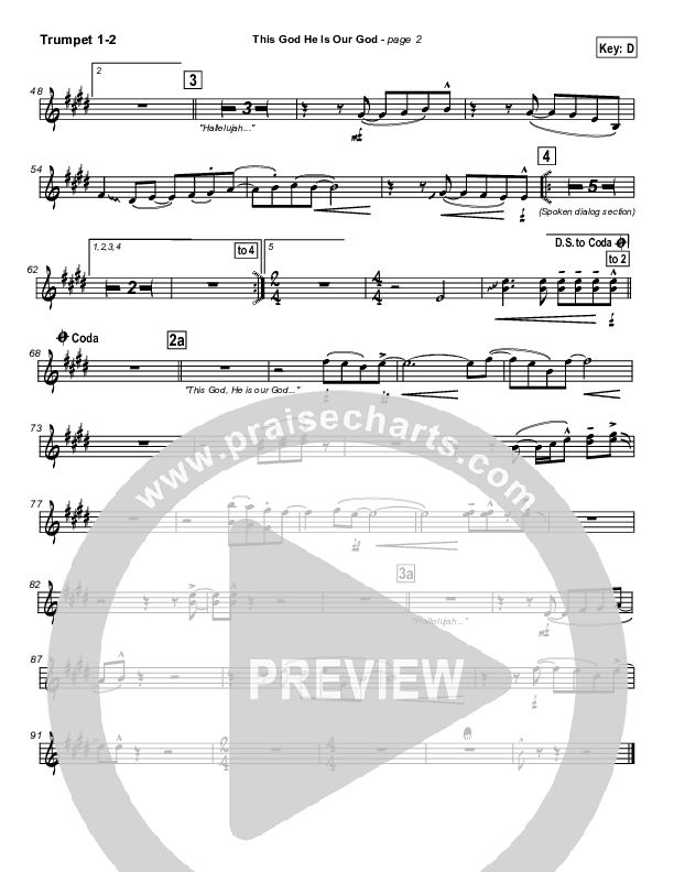 This God He Is Our God Trumpet 1,2 (Tommy Walker)