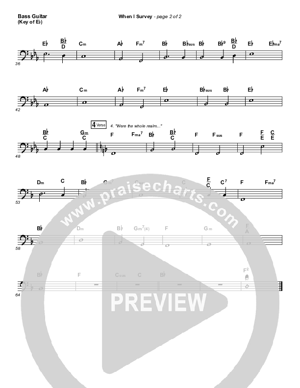 When I Survey (The Wondrous Cross) Bass Guitar (Kathryn Scott)