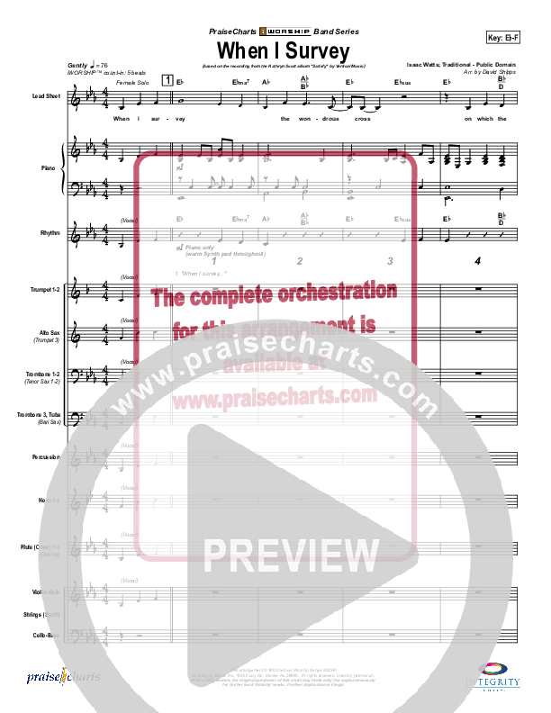 When I Survey (The Wondrous Cross) Conductor's Score (Kathryn Scott)