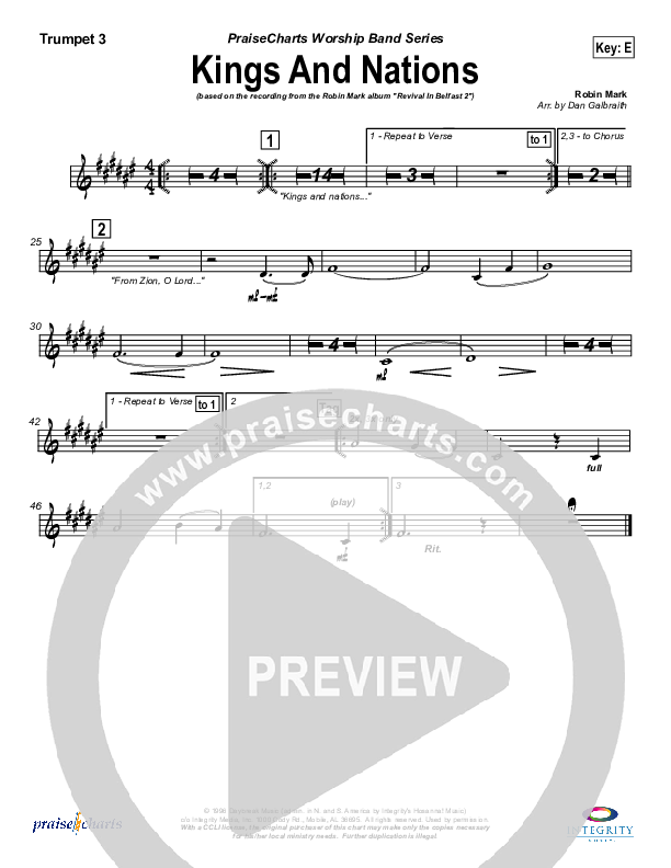 Kings And Nations Trumpet 3 (Robin Mark)