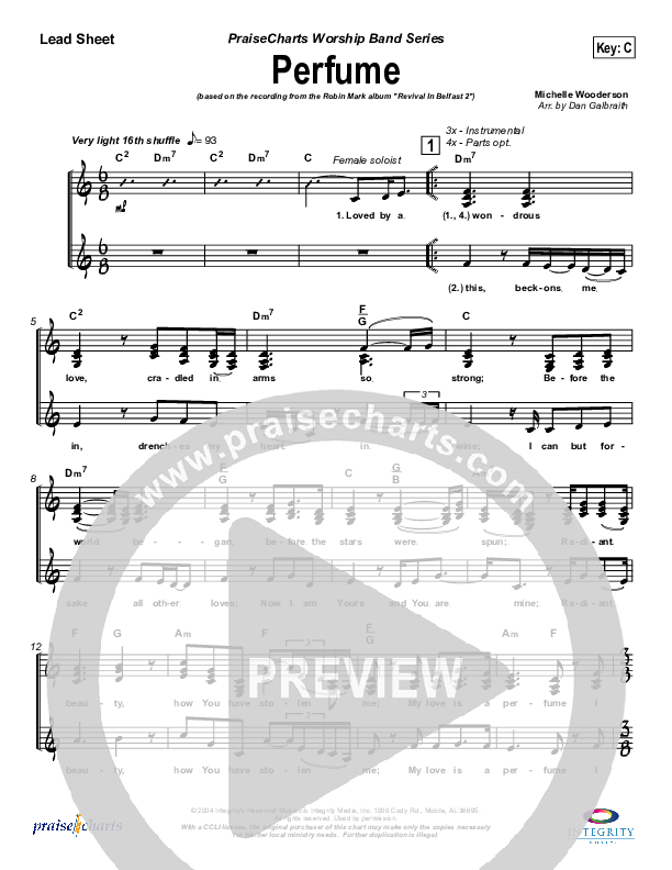 Perfume Lead Sheet (Robin Mark)