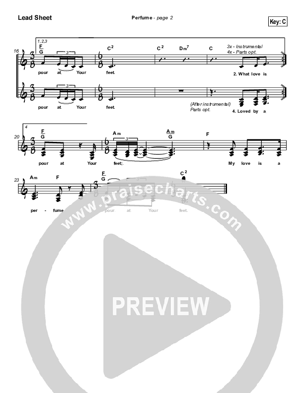Perfume Lead Sheet (Robin Mark)