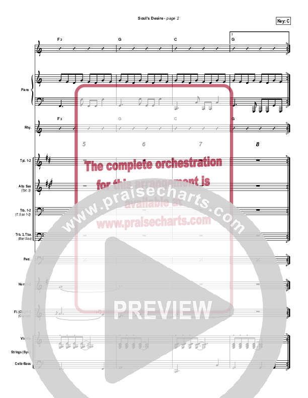 Soul's Desire Conductor's Score (Robin Mark)