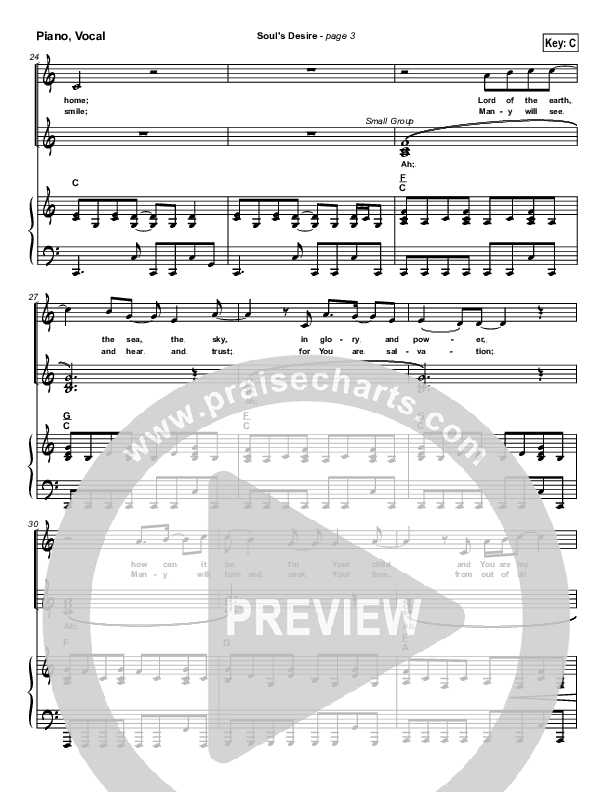 Soul's Desire Piano/Vocal & Lead (Robin Mark)