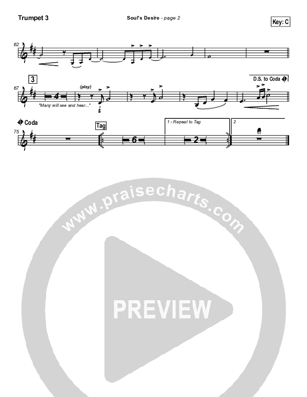 Soul's Desire Trumpet 3 (Robin Mark)