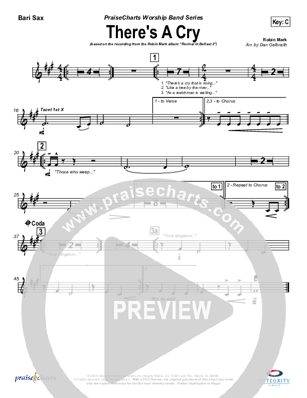 There's A Cry Bari Sax (Robin Mark)