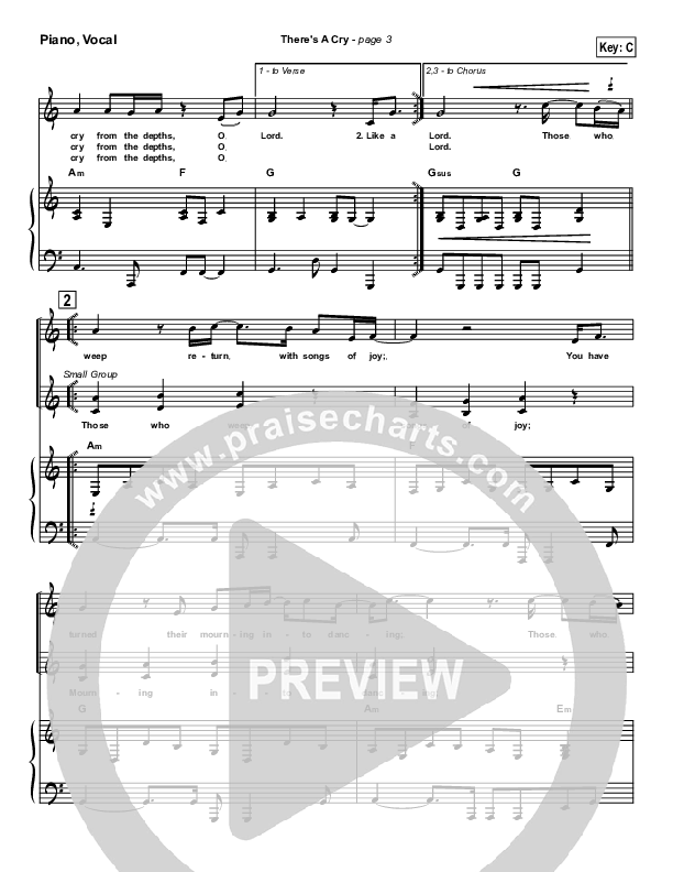 There's A Cry Lead & Piano (Robin Mark)