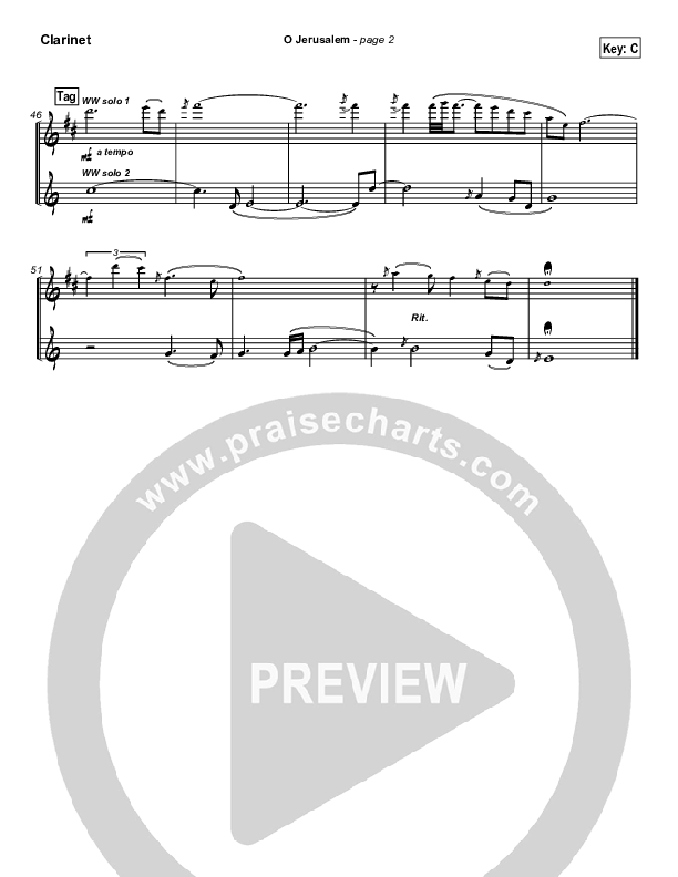 O Jerusalem Clarinet (Robin Mark)